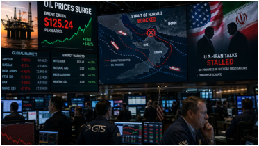 Oil surges past $125 as Iran war fears shake stocks
