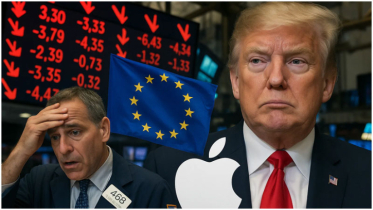 Stocks fall as Trump threatens tariffs on EU, Apple