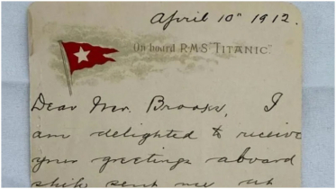 Titanic survivor’s letter sold for £300,000 at auction
