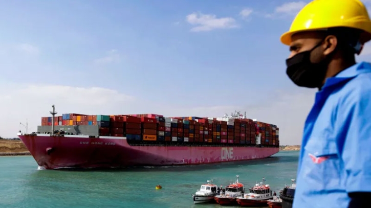 Cargo vessel refloated after running aground in Suez Canal